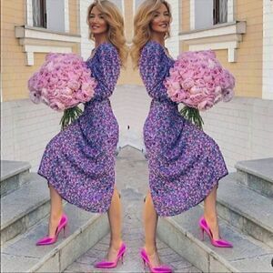 ZARA floral midi dress 0794/104